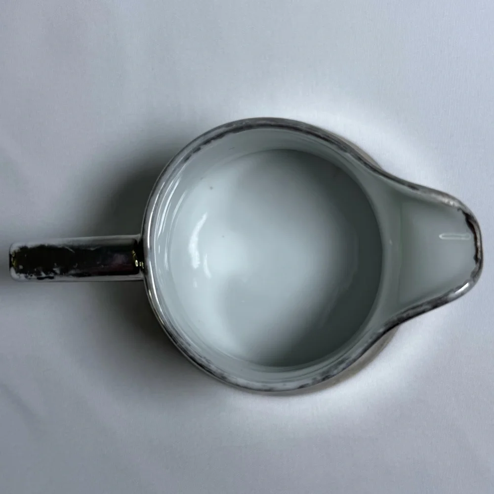 Antique Porcelain Silver Imperial PSL Austria Crown Miniature Creamer 1914 Era